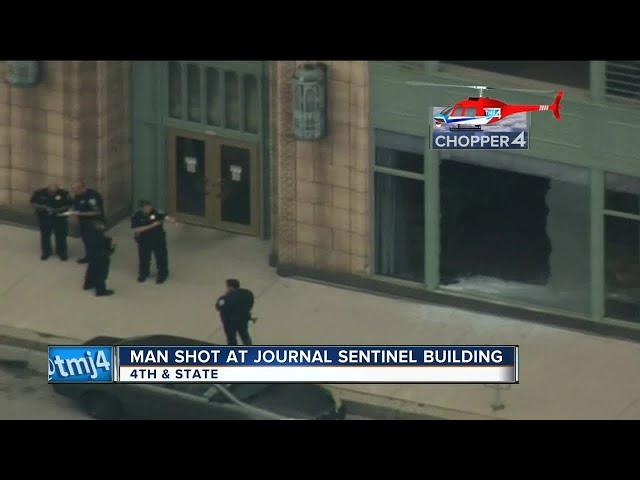 Window washer shot, wounded outside Milwaukee Journal Sentinel building