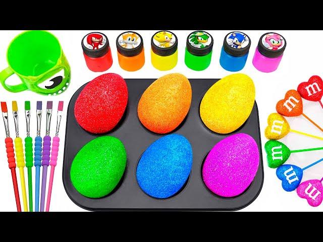 Satisfying Video Rainbow Mixing All Lollipop & My Color EGGS From Rainbow Magic Candy & Cutting ASMR