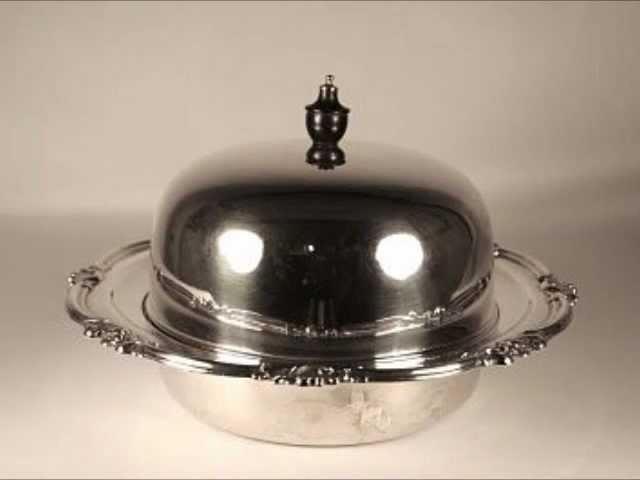 Antique Silver Art Deco Muffin Dish