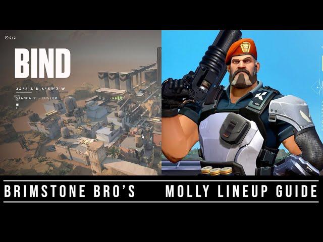 Brimstone Bro's Molly Lineup Guide - BIND -  #Valorant #Lineups #Tutorial #Brimstone