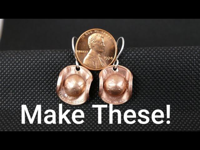 Make Your Own Cowboy Hat Earrings out of Pennies