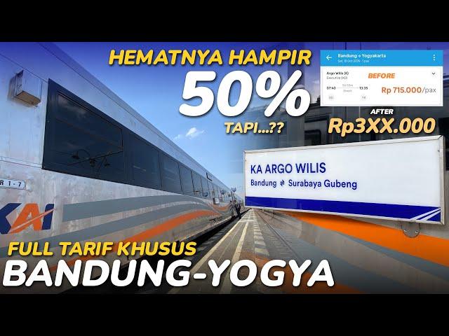 LEBIH HEMAT, TAPI GAK REKOMENDED BANDUNG - YOGYAKARTA Naik KA Argo Wilis ESTAFET TARIF KHUSUS