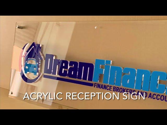 Acrylic Reception Sign / Office  Wall Signage / Acrylic Panel Sign