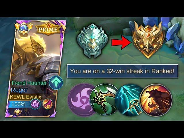 MOONTON THANKYOU FOR THIS NEW BUFF ROGER BEST BUILD AND EMBLEM 2025 (MUST TRY) | MLBB