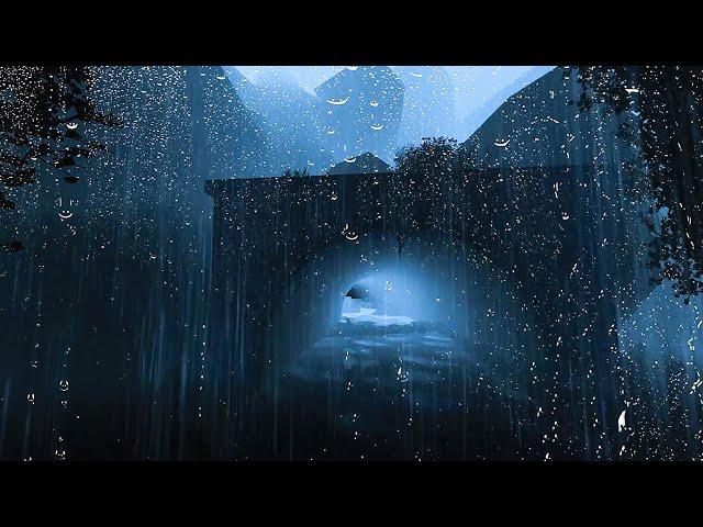 HEAVY RAIN | NO THUNDER. Fall asleep in 5 minutes. Rain sounds for sleep and relaxation