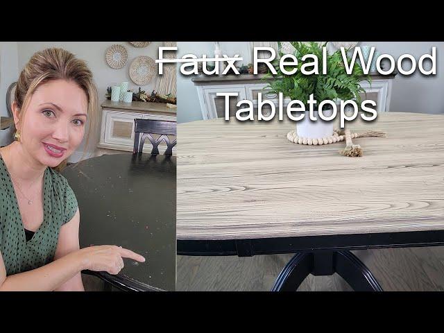 How To Give Your Tabletop a Real Wood Finish - Go beyond Faux to a Real Wood Finish Tabletop Kit