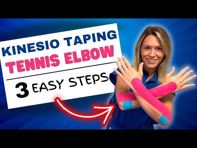 How to KT Tape Tennis Elbow | 3 Steps for Kinesio Taping Elbow Pain