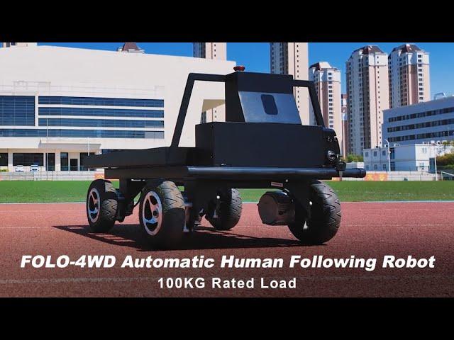 FOLO-4WD Smart Follow Cart with 4WD | Heavy Load, All-Terrain Mobility & Safety Tech