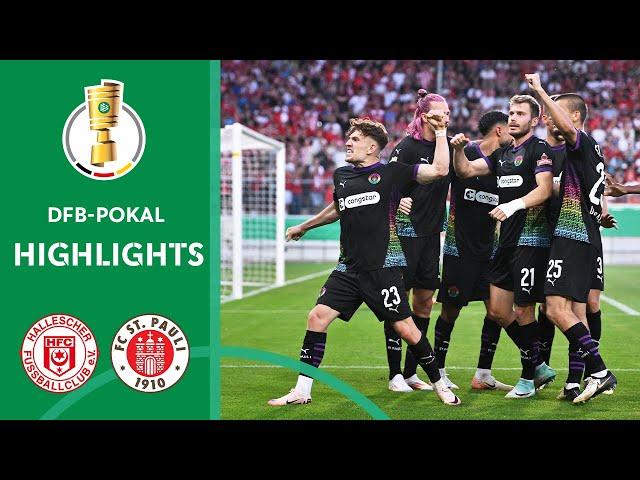 Last minute equalizer | Hallescher FC vs. FC St. Pauli 2-3 | Highlights | DFB-Pokal First Round