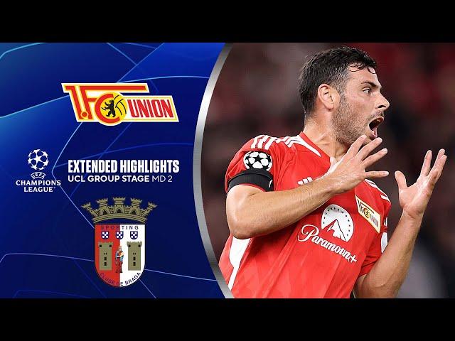 Union Berlin vs. Braga: Extended Highlights | UCL Group Stage MD 2 | CBS Sports Golazo