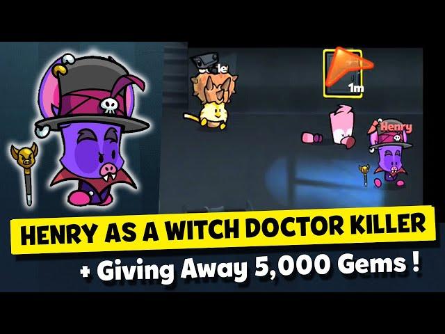 HENRY BECOMES A LUCKY KILLER IN WITCH DOCTOR OUTFIT ! SUSPECTS MYSTERY MANSION FUNNY GAMEPLAY #54