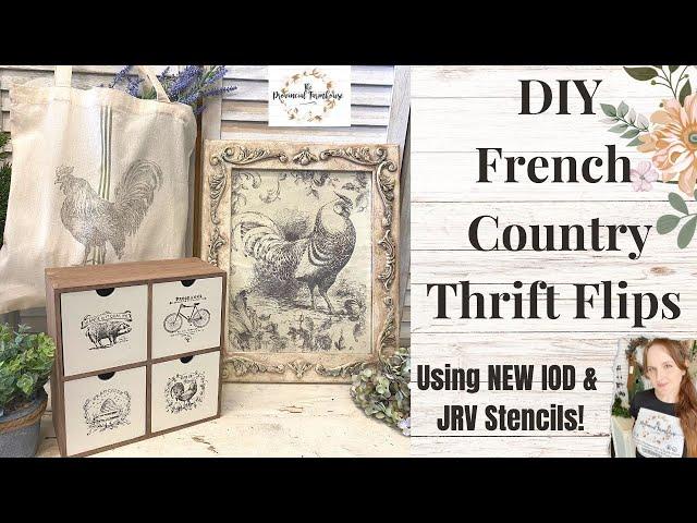 DIY Thrift Flips using New IOD Spring 2023 Release | French Country | Wall Decor | High End