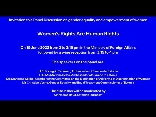 Panel Discussion "Women´s Rights Are Human Rights"