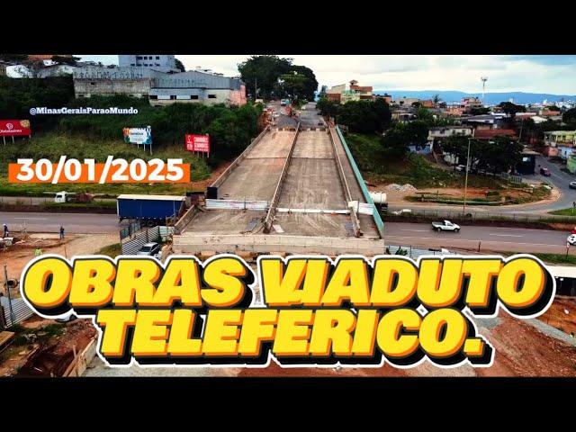 BR 040 OBRAS VIADUTO TELEFERICO ENCAIXE DA PISTA CIDADE DE CONTAGEM MINAS GERAIS.