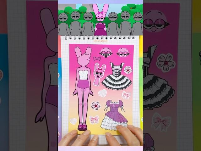 Pinki - Sprunki IDOL Dress up Sticker Book ‍️ 스프런키 아이돌 옷입히기 코디놀이 스티커DIY