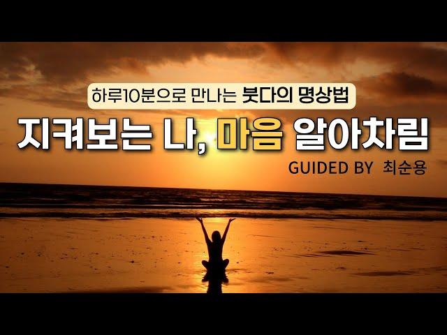 붓다의 명상법│지켜보는 나, 마음 알아차림