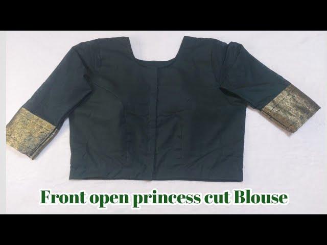 Princess cut Blouse Cutting &Stitching Tutorial/Front open Princess cut Blouse@Yumnasworld