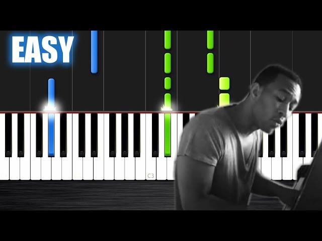 John Legend - All of Me - EASY Piano Tutorial by PlutaX