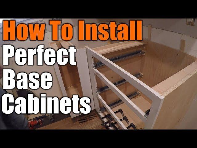 How To Install Perfect Base Cabinets | THE HANDYMAN |