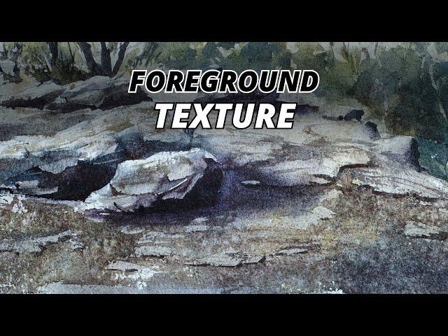 Create texture with Dry Brush technique in watercolour