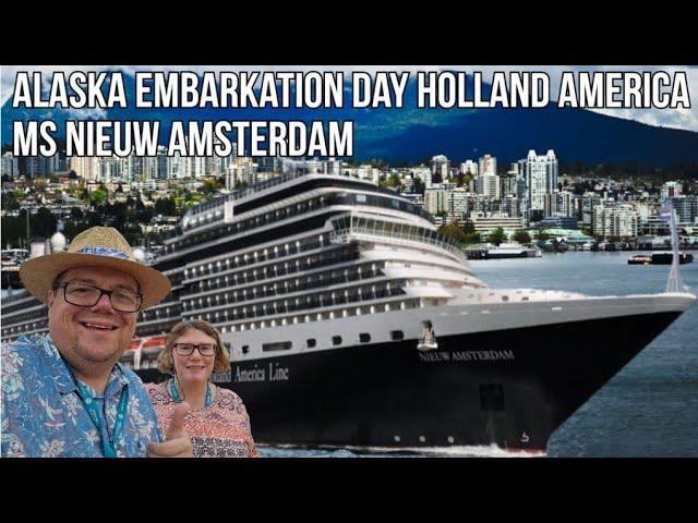 Alaska Embarkation Day / Holland America line MS Nieuw Amsterdam / Complete Ship and Room Tour 2024