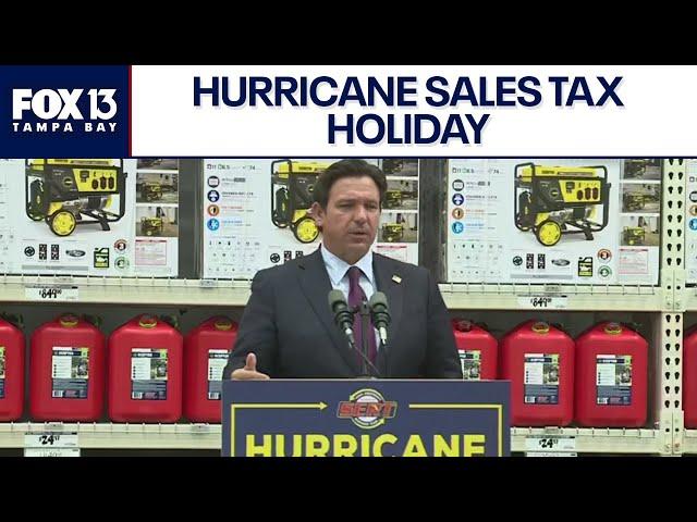 Governor DeSantis promises hurricane season tax holiday