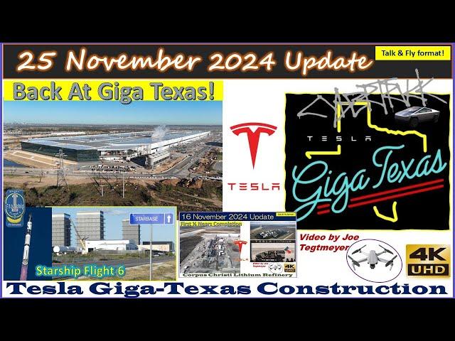 Wall Panels, Tree Removal, Tunnel Footings, & a 3rd Transformer! 25 Nov 2024 Giga Texas! (07:55AM)