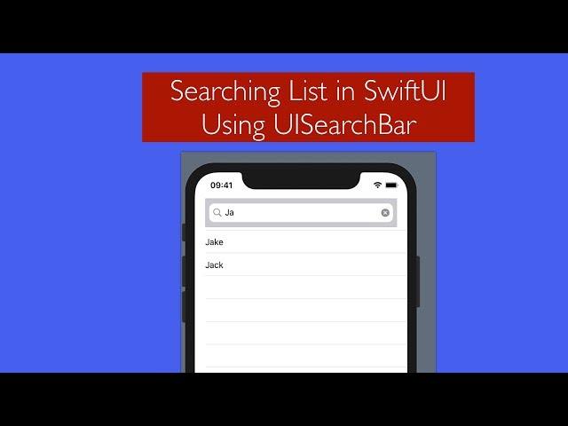 Searching List in SwiftUI Using UISearchBar