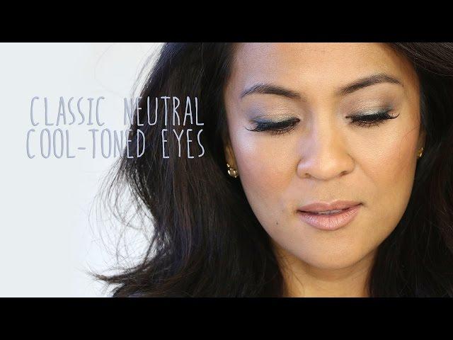 A Classic Neutral Makeup Tutorial With Cool-Toned Eyes and Nude Lips