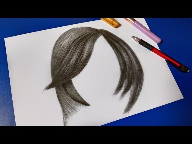 How to Draw Realistic Hair, Complete Tutorial Video