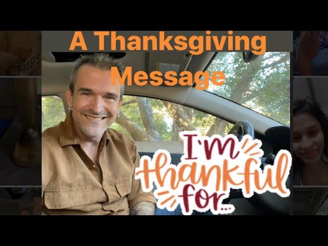 A Thanksgiving Message