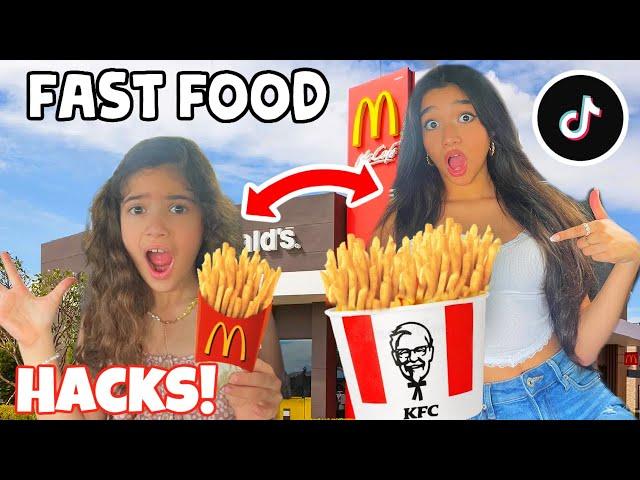 TIK TOK FAST FOOD HACKS THAT WILL SHOCK YOU! JASMINE AND BELLA