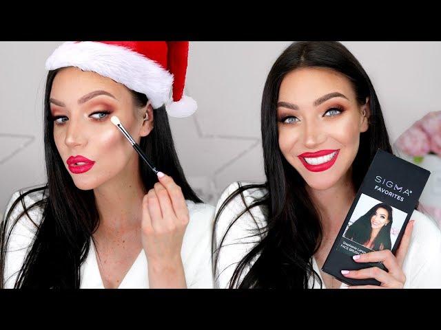 Wearable Holiday Glam Makeup Tutorial - EASY! Using my SIGMA x STEPHANIE LANGE Brush Sets!