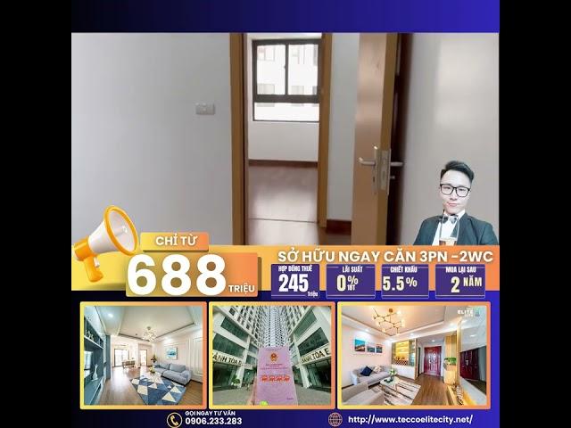 Căn hộ 2PN Tecco Elite City Thái Nguyên #home #realestate #property #interiordesign #sale #openhouse