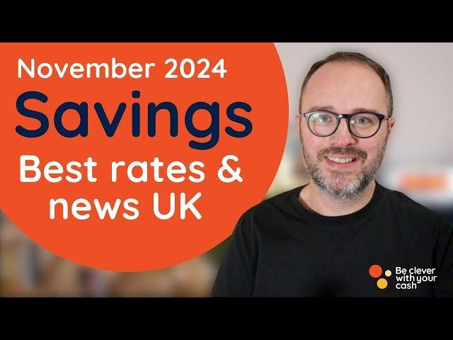 BEST SAVINGS incl 7.5% reg, 5.17% ISA & more (November 2024 UK top rates)