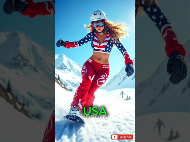 Snowboarders across the world | #ai #shorts #snowboards