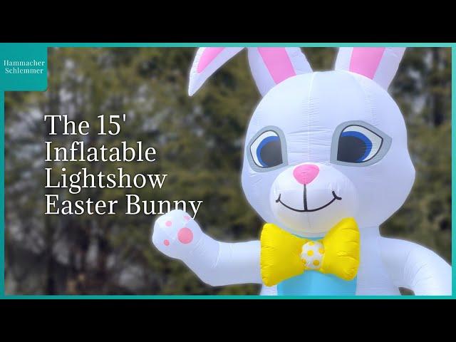 15FT LIGHTSHOW EASTER BUNNY Inflatable Review! (Hammacher Schlemmer Exclusive)