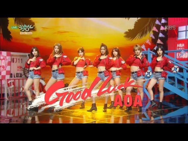 뮤직뱅크 - AOA, 더위 날리는 건강미로 컴백! ‘굿 럭(Good Luck)’.20160520