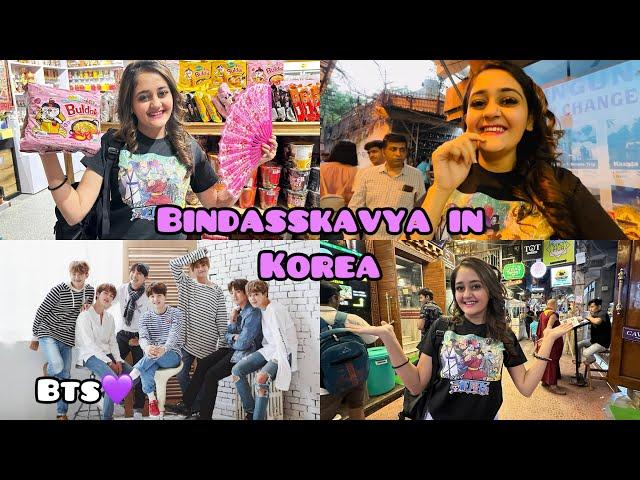 🩷 Kya Korean Boys dikhenge? Bindass Kavya In Korea Shopping Korean Food Beautifull Buddhist Culture