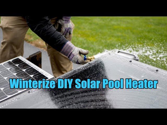 Winterizing DIY Solar Pool Heater (Blowing water out for winter)