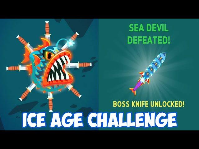 Knife Hit Gameplay | Ice Age Challenge (21 - 30) | Sea Devil