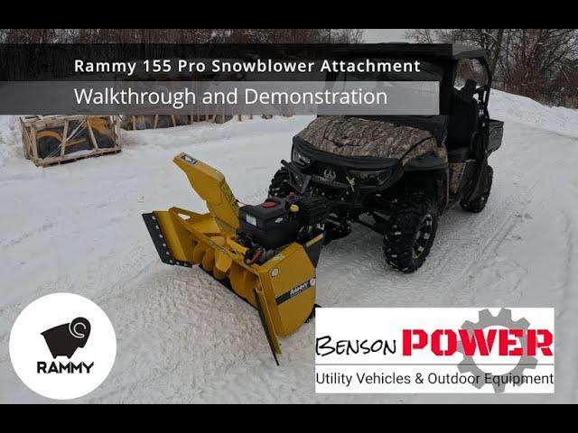 Rammy 155 Pro Snow Blower Attachment - Walkthrough and Demo