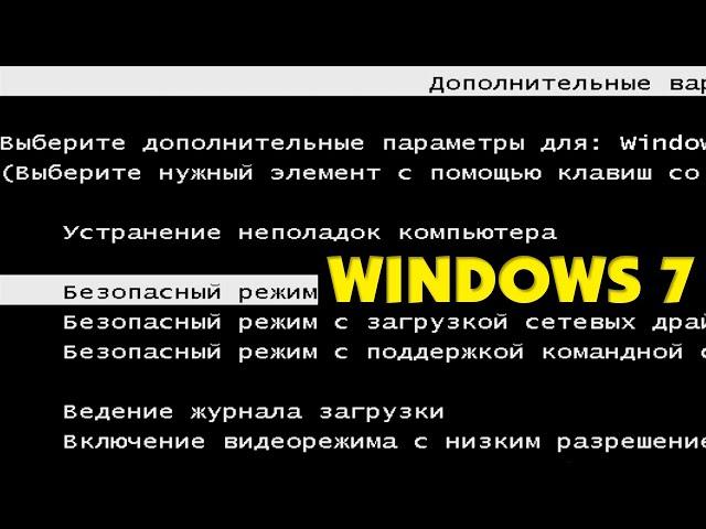 Два способа как зайти в безопасный режим Windows 7