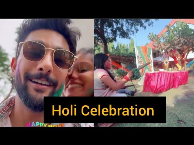 Sumbul Fahmaan Holi Celebration  कैसे किया celebrate #suman #sumbultouqeer #fahmaankhan