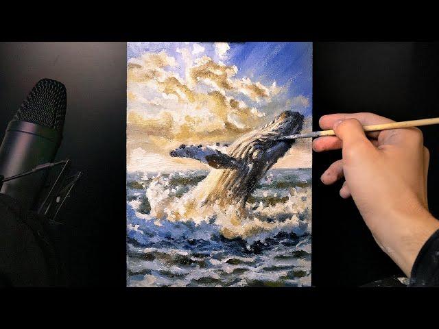 ASMR 4 Hours of painting with oils, soothing sounds (no talking)