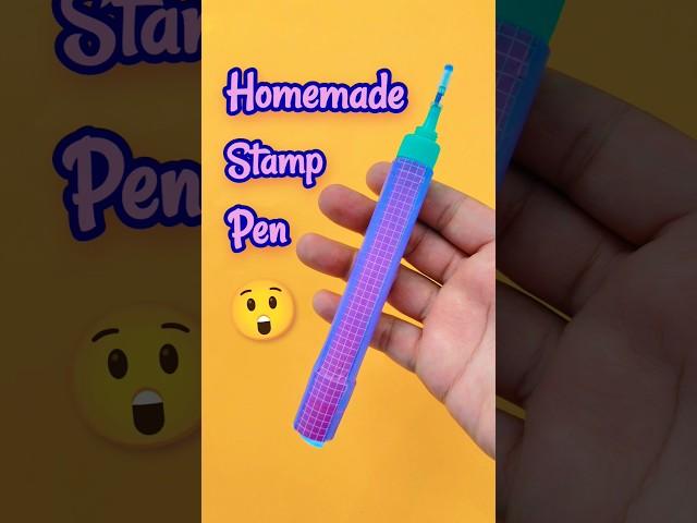 DIY Homemade Stamp Pen!  #shorts