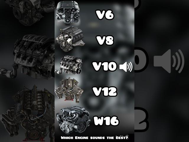 Which Engine sounds the Best? #shorts #v6 #v8 #v10 #v12 #w16 #engine