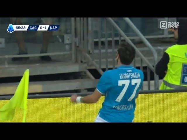 Khvicha Kvaratskhelia Goal, Cagliari vs Napoli (0-4) All Goals and Extended Highlights