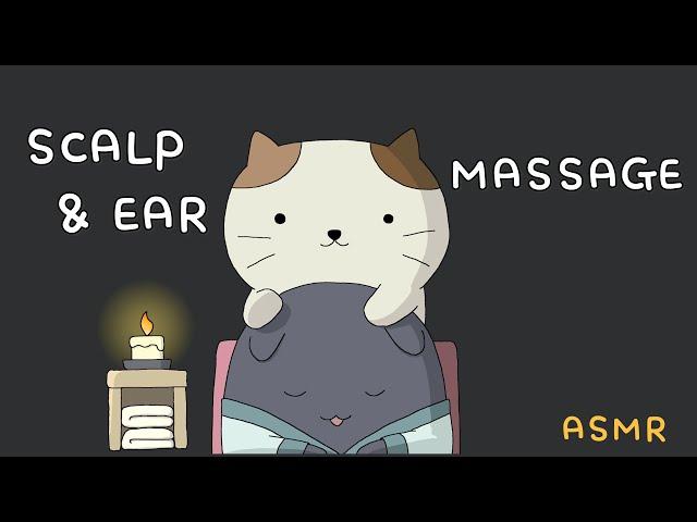 ASMR Relaxing  Scalp & Ear massage 