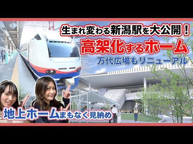 【潜入】生まれ変わる"新潟駅"を大公開  高架化で何が変わる!?  今しか見られない光景も!　万代広場もリニューアルします